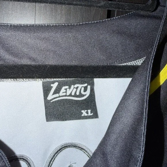 Levity Cloud 9 Black and Rainbow Rave EDM Festival Baseball Jersey Size XL - Picture 3 of 7